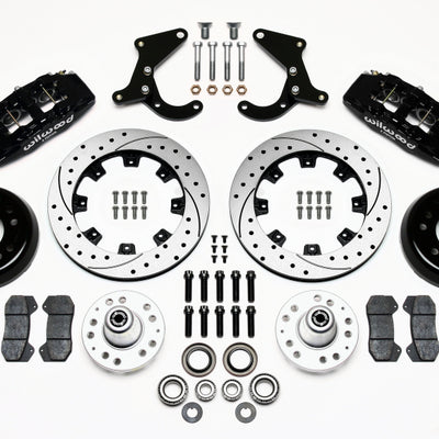 Wilwood Dynapro 6 Front Hub Kit 12.19in Drilled 55-57 Chevy