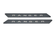 Putco 19-20 Ford Ranger SuperCab - w/ RANGER Etching (2pcs) Black Platinum Door Sills