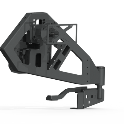 Road Armor 18-20 Jeep Wrangler JL Stealth Rear Tire Carrier Assembly - Tex Blk