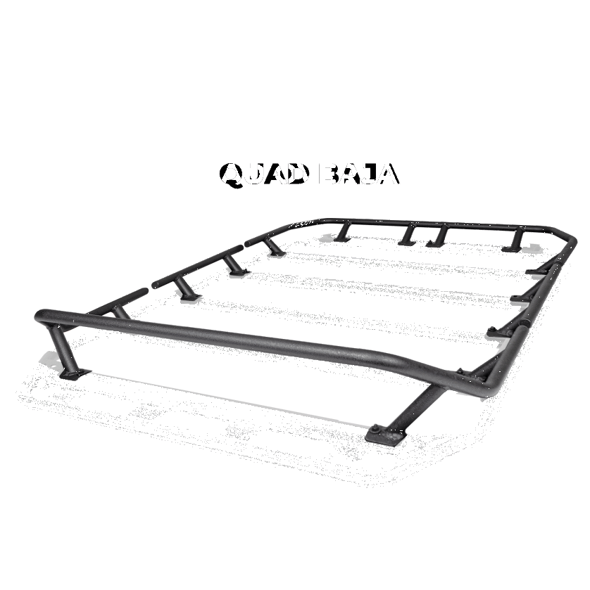 Go Rhino SRM300 Tri-Rail Kit (For 40x40in. Rack) - Tex. Blk (Rails ONLY - Req. Platform)