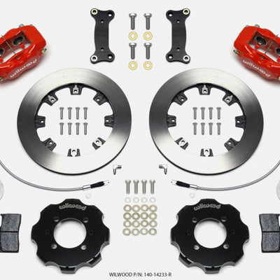 Wilwood Forged Dynalite Front Hat Kit 12.19in Red 2016-Up Mazda MX5 Miata w/ Lines