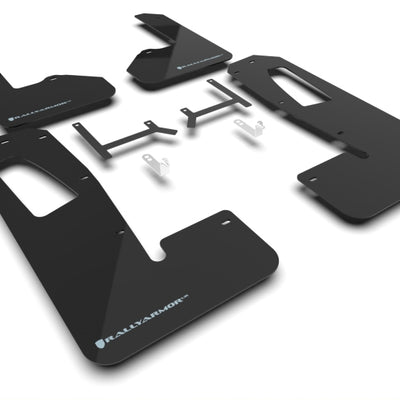 Rally Armor 22-25 Rivian R1S Black UR Mud Flap w/Light Blue Logo