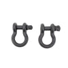 Fishbone Offroad D Ring 3/4In Gloss - Black 2 Piece Set