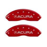 MGP 4 Caliper Covers Engraved Front Acura Engraved Rear RSX Red finish silver ch