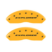 MGP 4 Caliper Covers Engraved Front & Rear Explorer Yellow Finish Black Char 2006 Ford Explorer