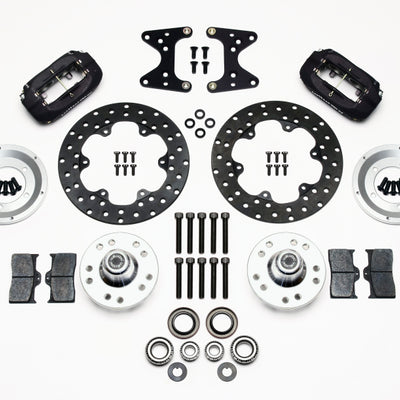 Wilwood Forged Dynalite Front Drag Kit Drilled Rotor 71-80 Pinto/Mustang II Disc & Drum
