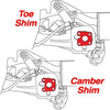 SPC Performance Fiat Rear Camber and Toe Shim Set (24 Shims)