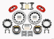 Wilwood Narrow Superlite 4R Rear P-Brk Kit 14.00in Drill Red Strange Eng Floater 3.49in Offset