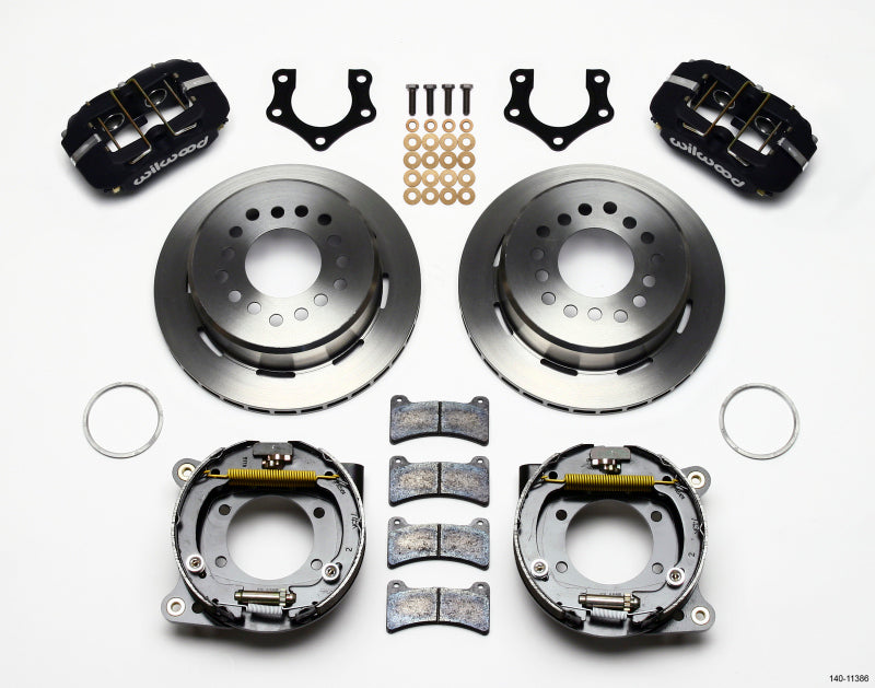 Wilwood Dynapro Low-Profile 11.00in P-Brake Kit Mopar/Dana 2.50in Off w/Snap Ring Bearing