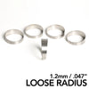 Ticon Industries 3.5in 45 Degree 1.65D CLR Loose Radius 1.2mm/.047in Wall Titanium Pie Cuts - 5pk