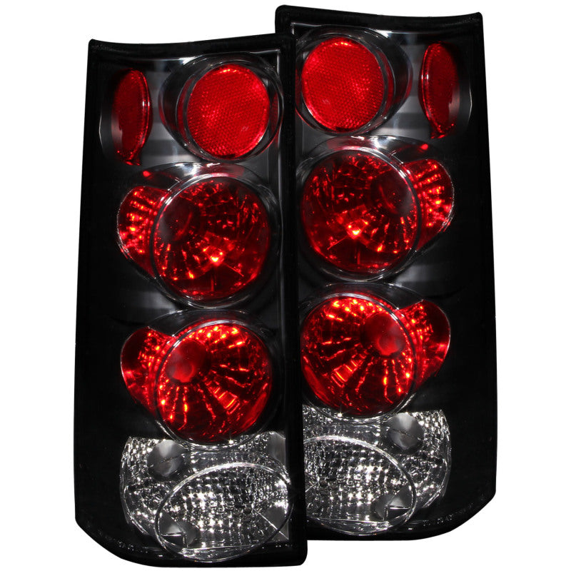 ANZO 1996-2002 GMC Savana Taillights Black