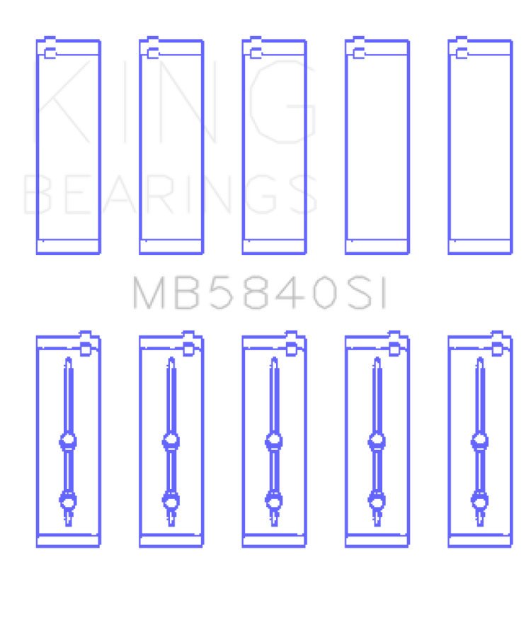 King Engine Bearings Chrysler/Dodge Gen 3 Hemi 5.7L/6.1L/6.4L Crankshaft Main Bearing Set (Set of 5)