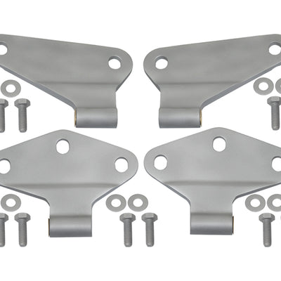Kentrol 07-18 Jeep Wrangler JK Body Door Hinge Set 4 Pieces 2 Door Bare Grey
