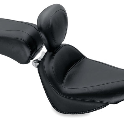 Mustang 00-15 Harley Softail Std Rear Tire Std Touring, Wide Touring Recessed Passenger Seat - Black