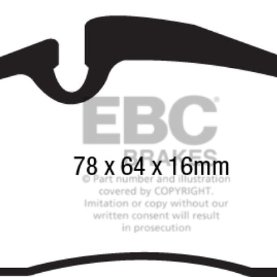 EBC 05-09 Porsche 911 (997) (Cast Iron Rotor only) 3.6 Carrera 2 Sport Bluestuff Rear Brake Pads
