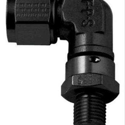 Fragola -8AN Female Nut x 3/4-16 (8) O-Ring 90 Degree Swivel - Black