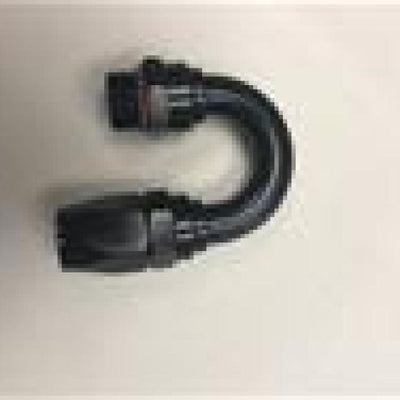 Fragola -12AN Male Rad. Fitting x 180 Degree Pro-Flow Hose End - Black