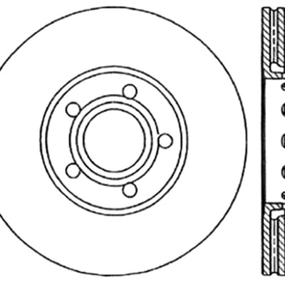 StopTech 96-7/04 Audi A4 / 95-01 A6 / 7/98-05 VW Passat Right Front Slotted and Drilled Rotor