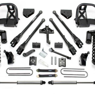 Fabtech 08-10 Ford F250 4WD w/o Factory Overload 8in 4Link Sys w/Dlss 4.0 C/O & Rr Dlss