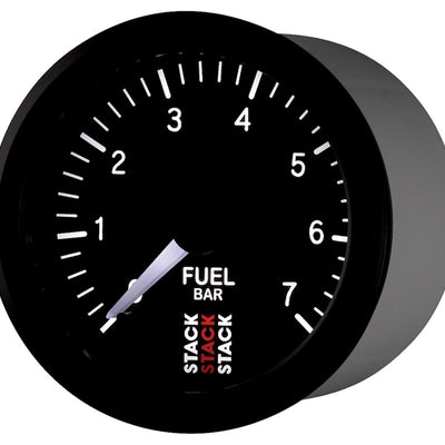 Autometer Stack 52mm 0-7 Bar M10 Male Pro Stepper Motor Fuel Pressure Gauge - Black
