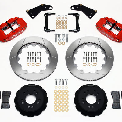 Wilwood Narrow Superlite 6R Front Hat Kit 14.00in Red 65-82 Corvette C2/C3