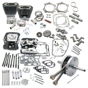 S&S Cycle 07-17 BT 124in Hot Set Up Kit - Wrinkle Black
