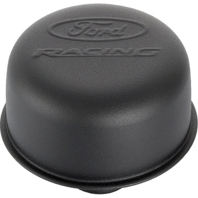 Ford Racing Black Crinkle Finish Breather Cap w/ Ford Racing Logo - Twist Type