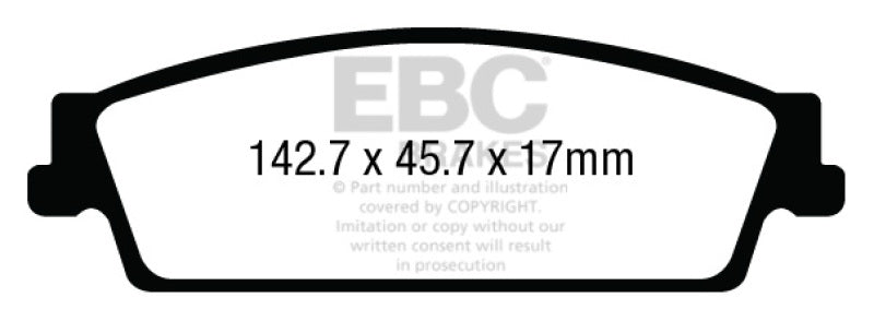 EBC 15+ Gac Yukon XL / Denali XL 1500 Extra Duty Rear Brake Pads