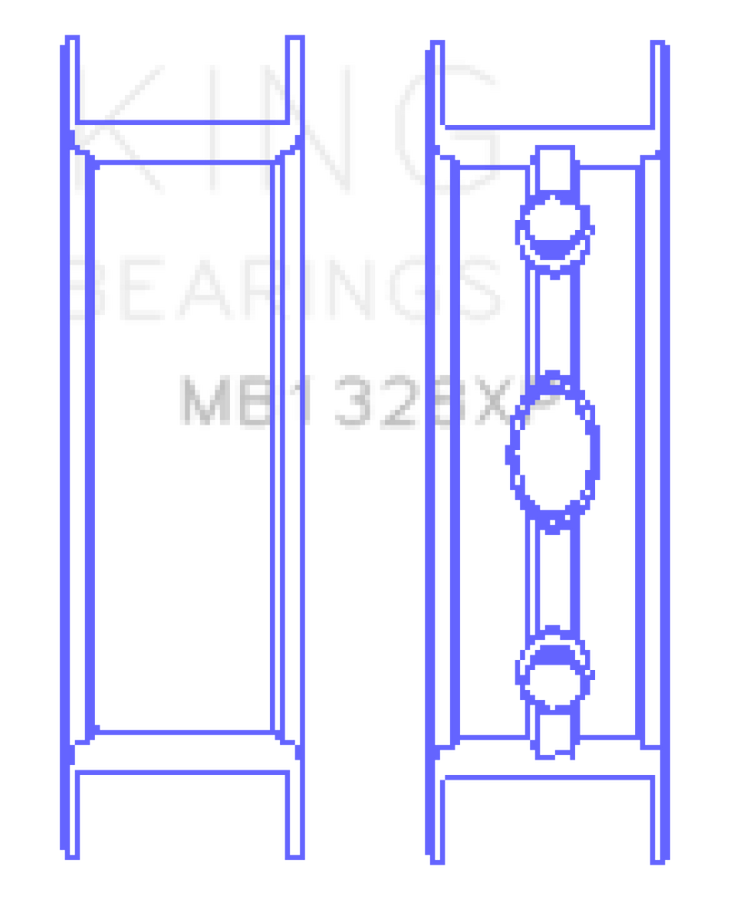 King Engine Bearings GM Vortec / LS Series Gen III IV - Flange Only (From Set MB5013XP)