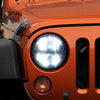 Raxiom 97-18 Jeep Wrangler TJ/JK Axial Series LED Headlights- Black Housing (Clear Lens)