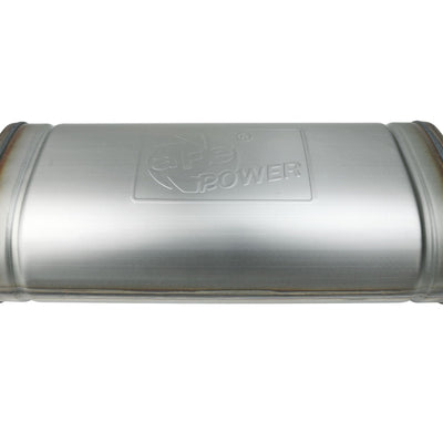 aFe MACH Force-Xp 409 SS Muffler 3in Dual Inlet/Dual Outlet 5in H x 8in W x 18in L - Oval Body