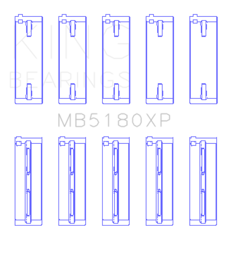 King Engine Bearings Renault F8Q/F7R/F8M (Size STD) Performance Main Bearing Set