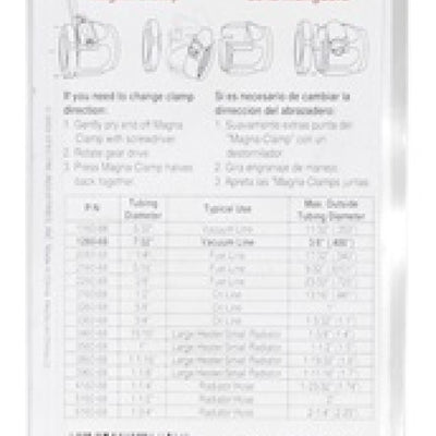 Spectre Magna-Clamp Hose Clamps 7/32in. (2 Pack) - Chrome