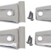 Kentrol 07-18 Jeep Wrangler JK Door Hinge Overlays 4 Pieces 2 Door - Polished Silver