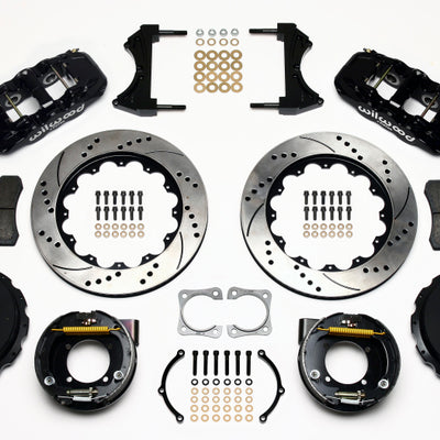 Wilwood AERO4 Rear P-Brake Kit 14.00in Drilled Chevy 12 Bolt-Spec 3.15in Brng