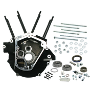 S&S Cycle 92-99 BT w/ Stock Bore Super Stock Alternator Syle Crankcase - Wrinkle Black