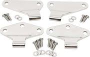 Kentrol 07-18 Jeep Wrangler JK Body Door Hinge Set 4 Pieces 2 Door - Polished Silver