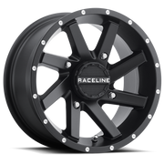 Raceline A82B Twist 14x7in / 4x137 BP / 10mm Offset / 110.18mm Bore - Satin Black Wheel