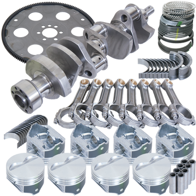 Eagle Chevrolet SBC 1pc Seal 383ci Balanced Rotating Assembly Kit w/168 Tooth Flexplate