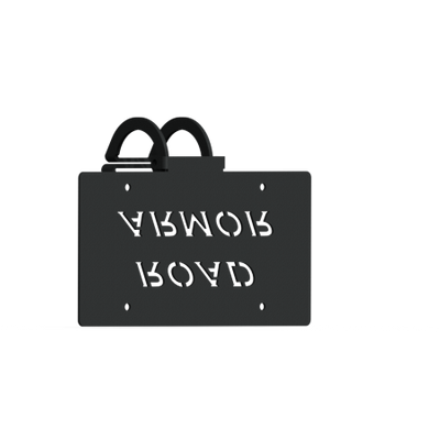 Road Armor 3.6in Offset Fairlead Mount - Tex Blk