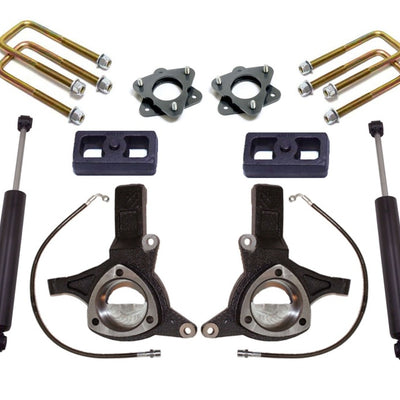 MaxTrac 07-16 GM C1500 2WD w/Cast Steel Susp. 6in/3in Spindle Lift Kit w/MaxTrac Shocks