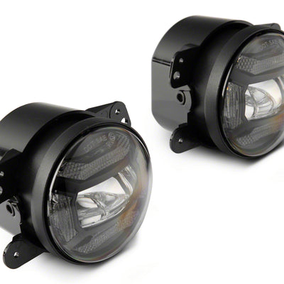 Raxiom 07-18 Jeep Wrangler JK Axial Series 4-In LED Fog Lights- Clear