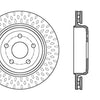 StopTech 12-15 Jeep Cherokee SRT8 Sport Slotted & Drilled Rear Passenger Side Rotor