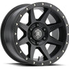 ICON Rebound 17x8.5 6x5.5 25mm Offset 5.75in BS 95.1mm Bore Satin Black Wheel