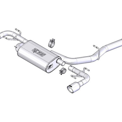Borla 03-09 Mazda RX-8 1.3L Single Round Rolled Angle-Cut Cat-Back Exhaust