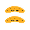 MGP 4 Caliper Covers Engraved Front & Rear i-Vtec Yellow finish black ch