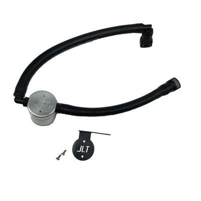 J&L 15-25 Ford Transit 150/250/350 3.5L EcoBoost Passenger Side Oil Separator 3.0 - Clear Anodized