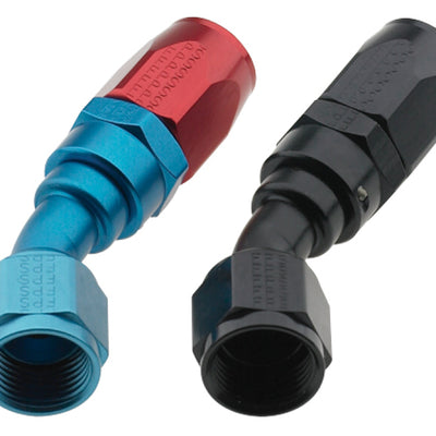 Fragola -6AN Nut x -8AN Hose 30 Degree Expanding Hose End - Blue/Red
