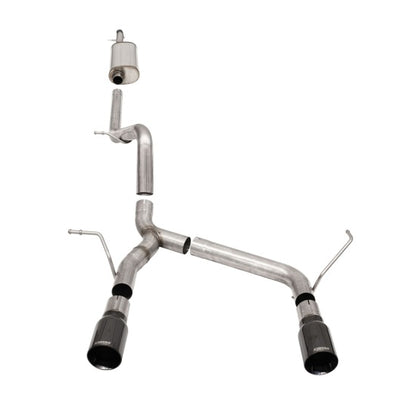 Corsa 2007-2018 Jeep Wrangler JKU 3.6L Sport 2.75in Cat-Back Exhaust w/ Single 4in Black Tips