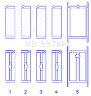 King Engine Bearings General Motors 262/ 267/ 302/ 307/ 327/ 350 pMaxBlack Coated Main Bearing Set